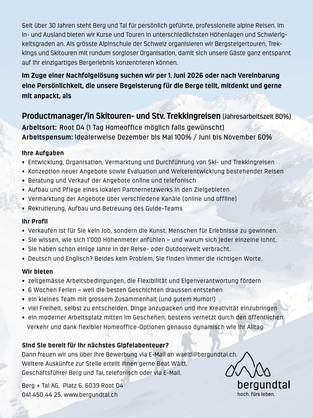 Wir suchen Verstärkung