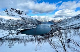 Skitourenkreuzfahrt in den einsamen Fjorden der Finnmark, Norwegen