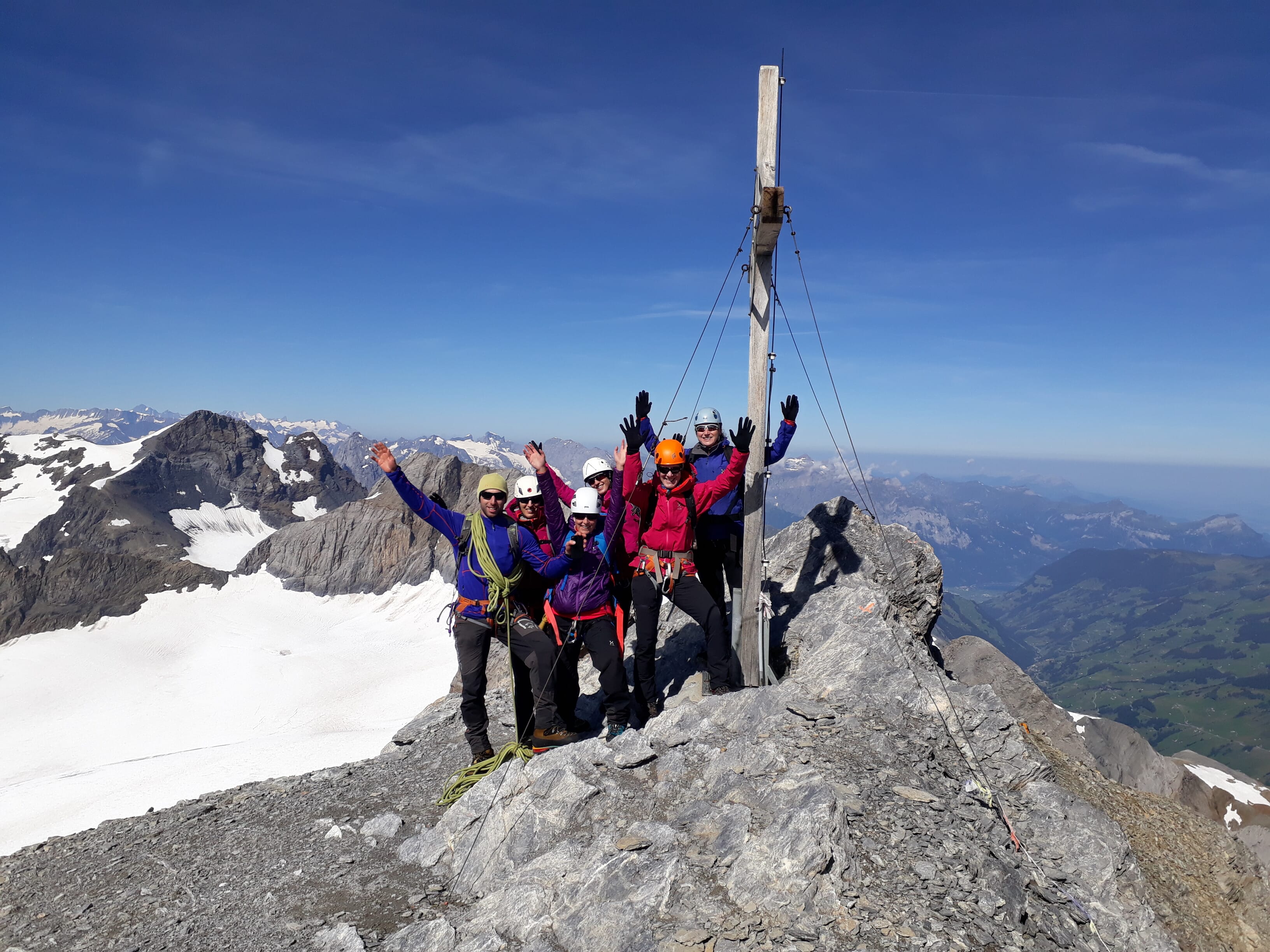 Clariden 3267m: Skitour und Hochtour am Klausenpass mit Blick zum Tödi