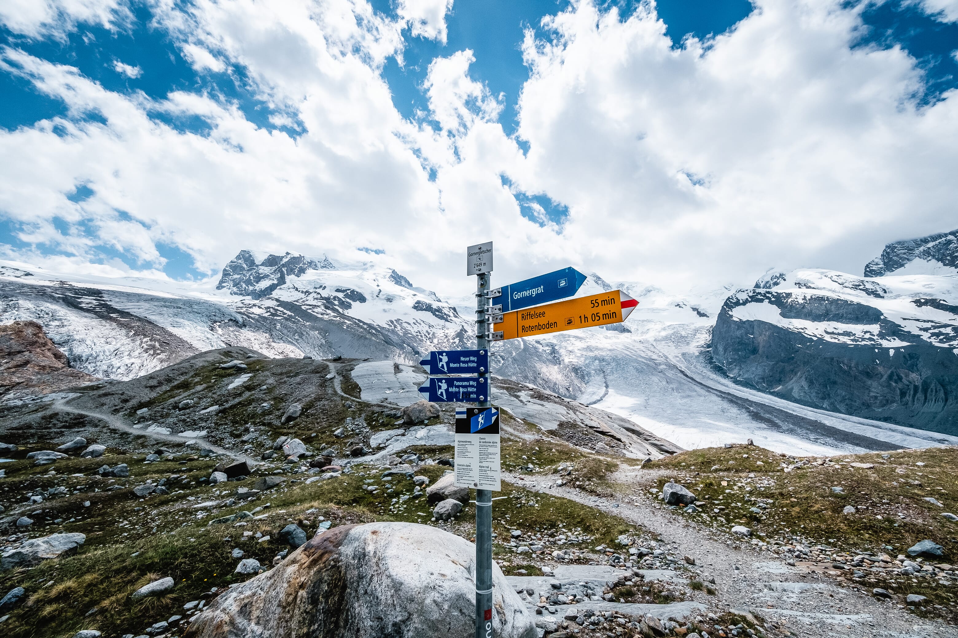 Tourengebiete und Ausbildungsregionen in der Schweiz