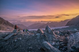 Gletschertrekking vom Barrhorn zum Bishorn 4151m