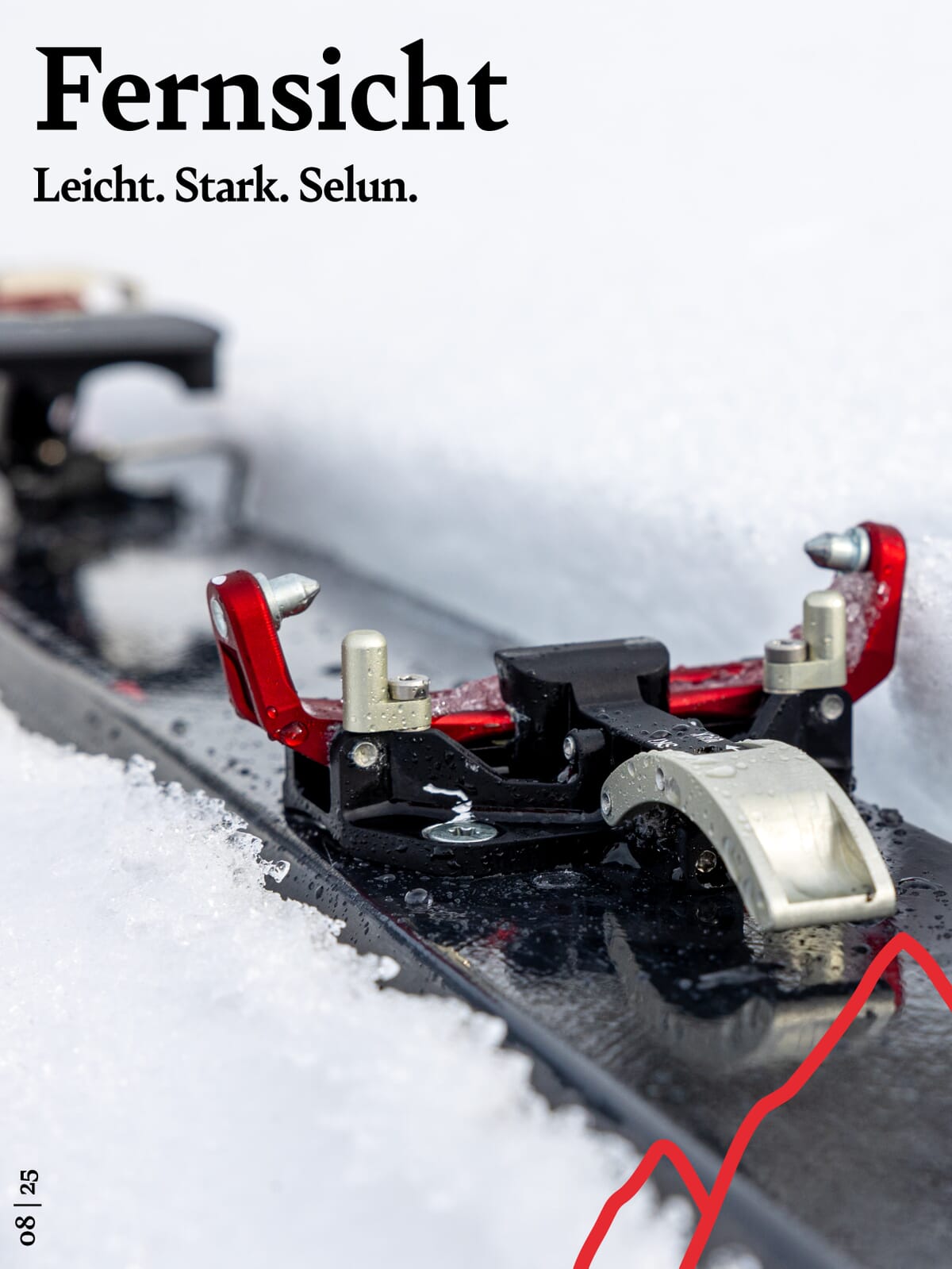 Titelbild Online-Magazin Fernsicht | Skitouren Pin-Bindung von Selun im Schnee