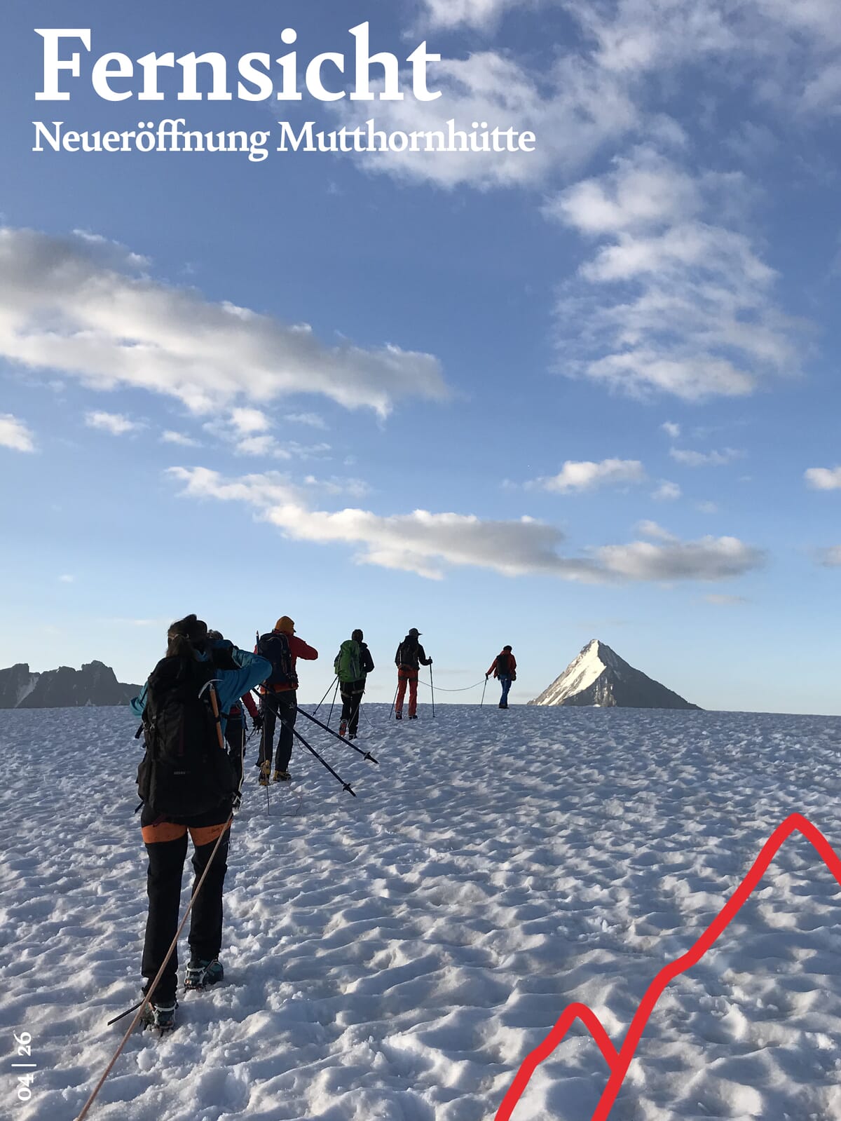 Hochtour Petersgrat Personen auf dem Gletscher