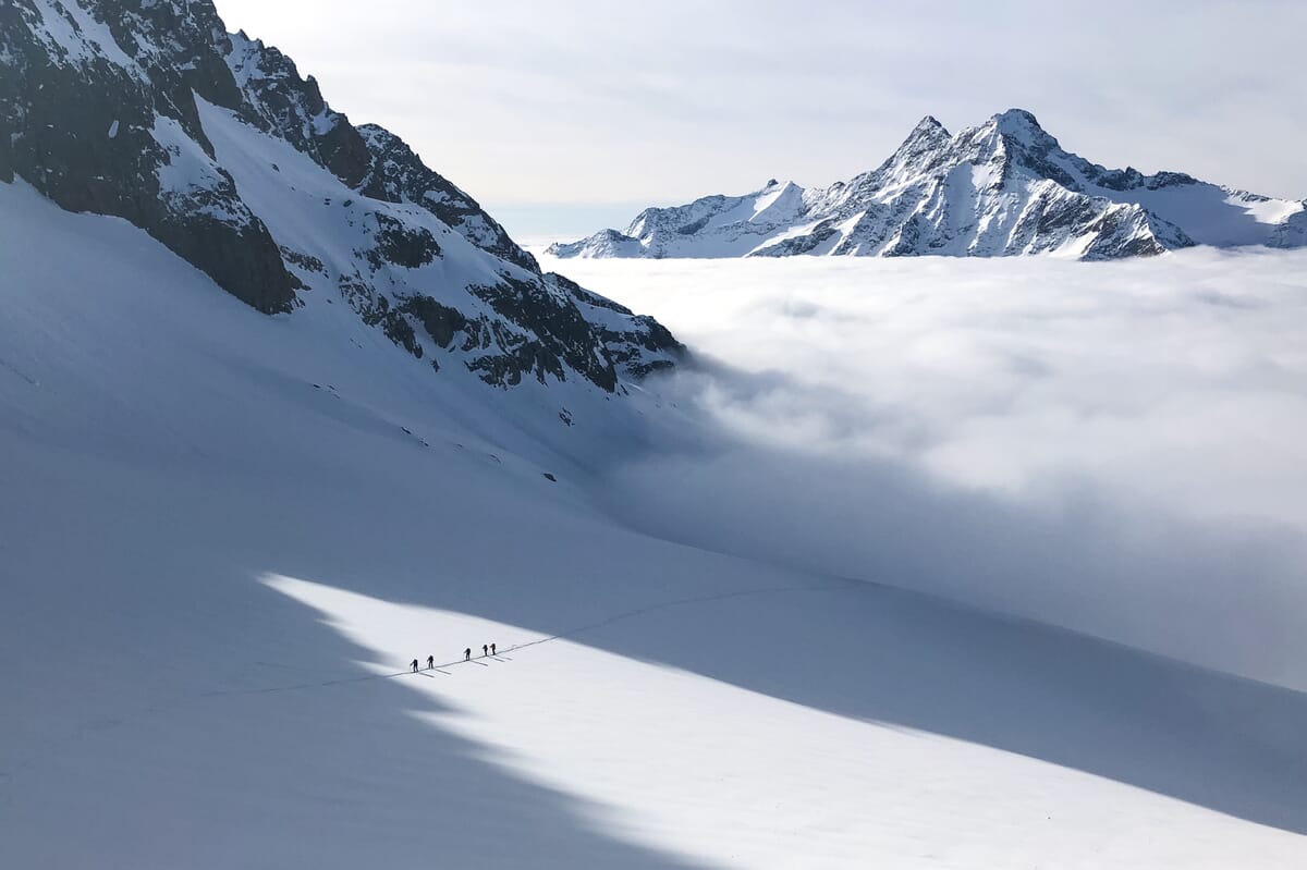 Urner Haute Route, Skidurchquerung rund um Engelberg, Bergwelt, Skitourengänger