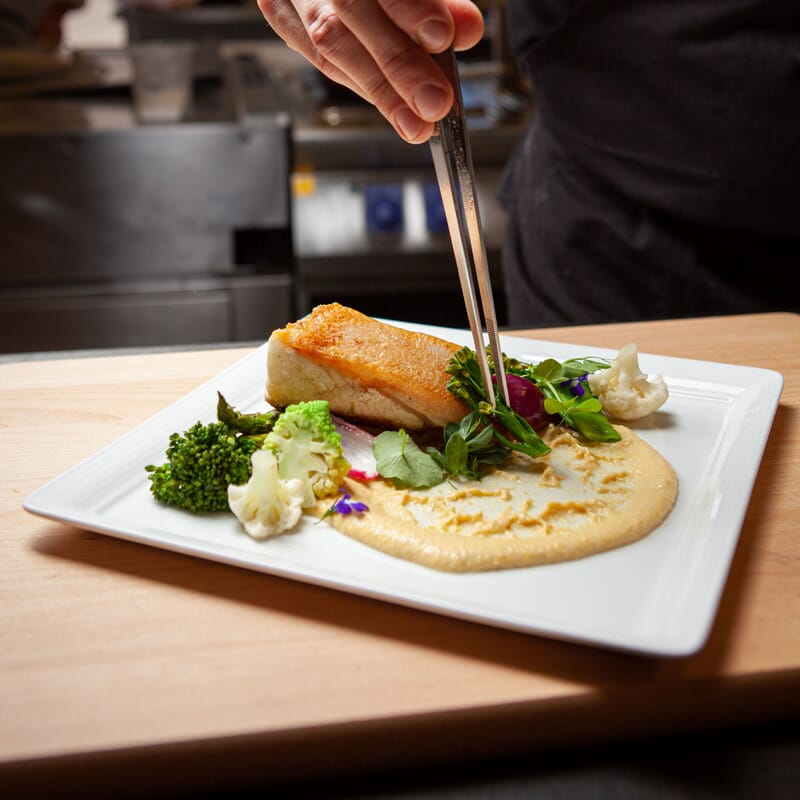 Feines Abendessen, Fisch mit Gemüse, Norwegisches Essen