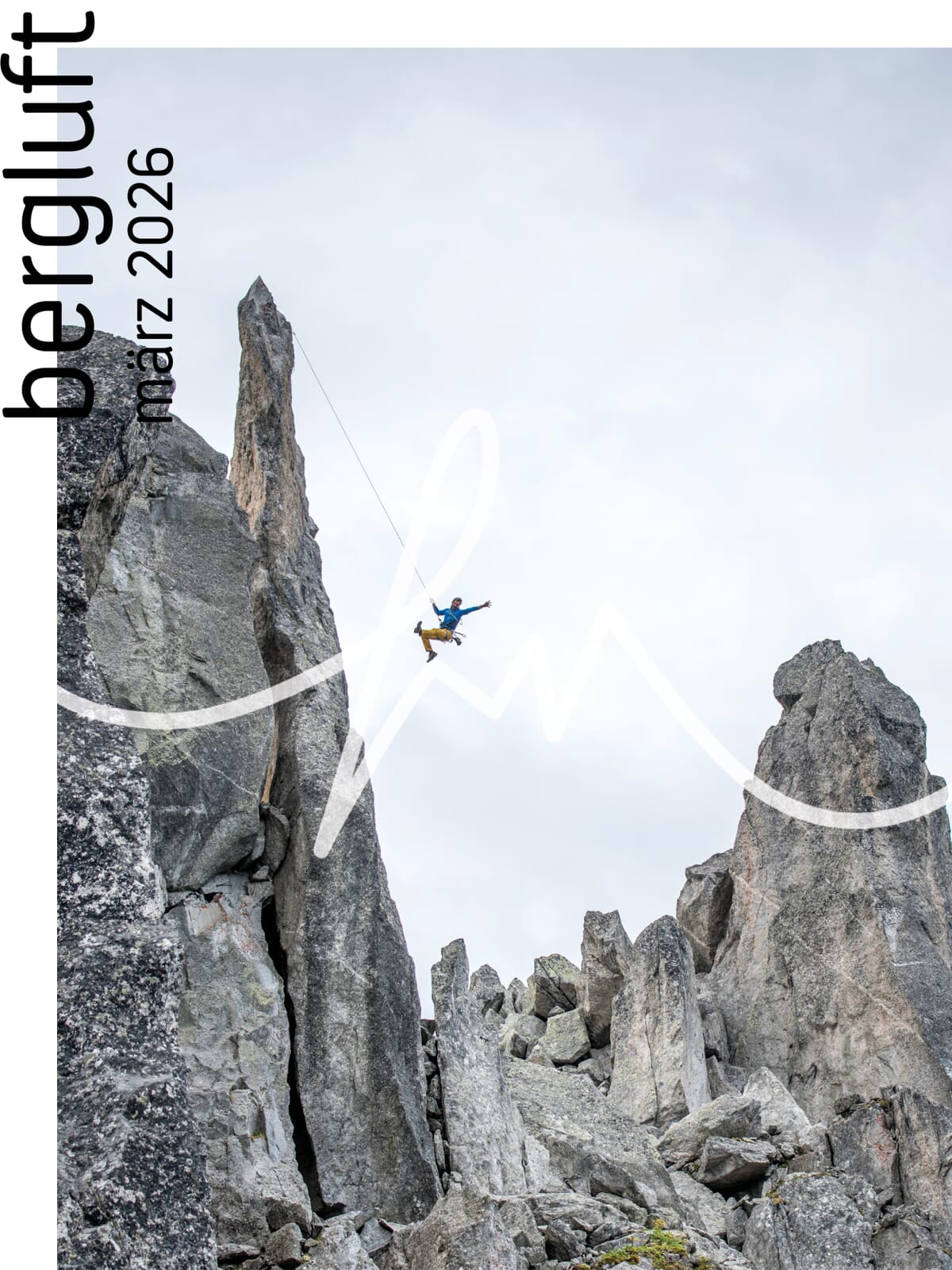 Kletterer nach gekletterter Felsnadel