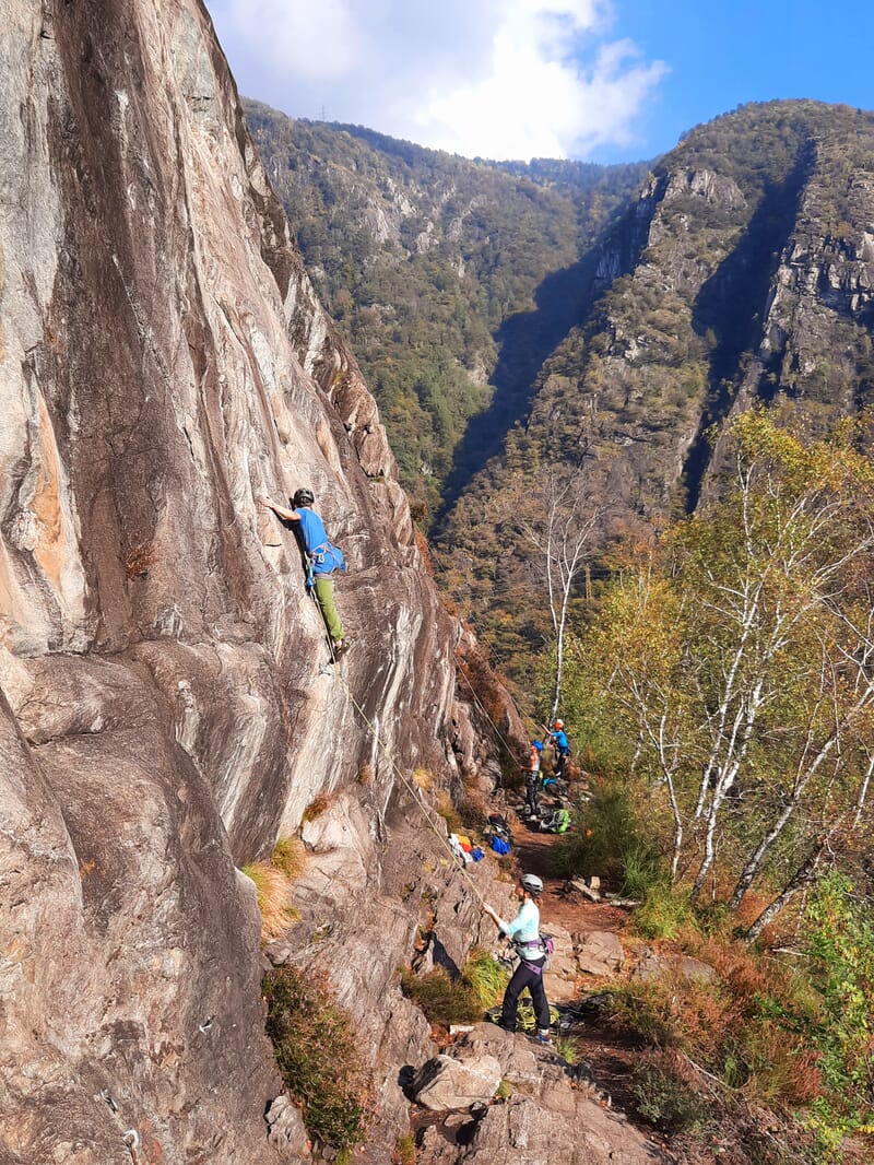 Kletterkurs Tessin mit Herbststimmung