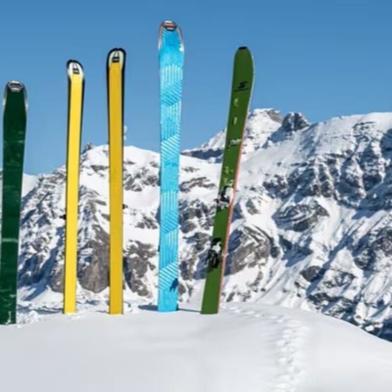 Colltex Felle, Steigfelle auf dem Ski, Hintergrund Berge