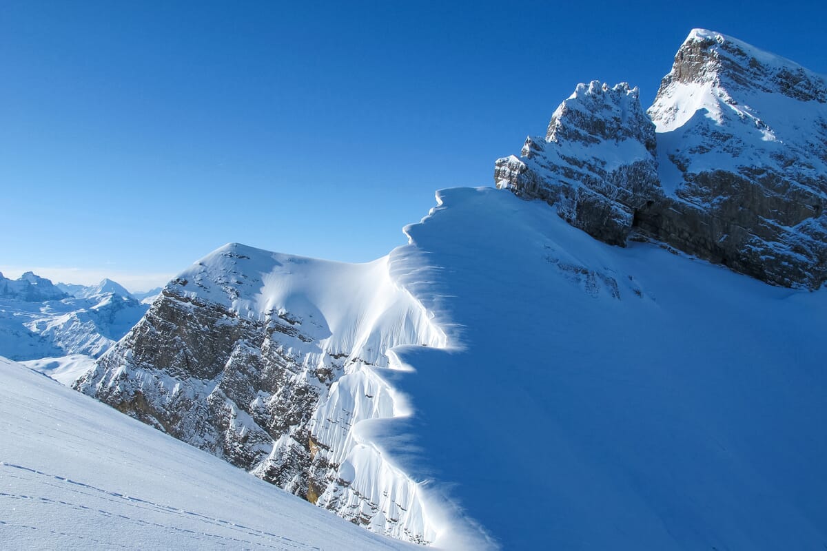 Eine Verschneite Winterlandschaft, Grat, Tiefschnee, Skitouren
